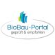 Logo des BioBau-Portals, das nachhaltige und umweltfreundliche Bauprodukte kennzeichnet.